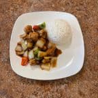 Best L25. Meatless Chicken with Black Bean Sauce (Lunch)素豉汁鸡饭 in San Francisco, CA